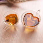 Heart Shaped Double Wall Glass Mug