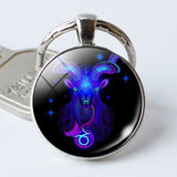 12 Constellation Pendant Double Face Keyring