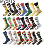 Myored- 1 Pair Men Cotton Novelty Crew Socks