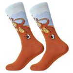 Myored- 1 Pair Cotton Colorful Crew Novelty Socks