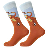 Myored- 1 Pair Cotton Colorful Crew Novelty Socks