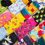 Colour Crew Cotton Men Women Casual Novelty socks