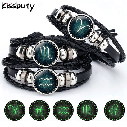 12 Constellation Luminous Men/Women Bracelet