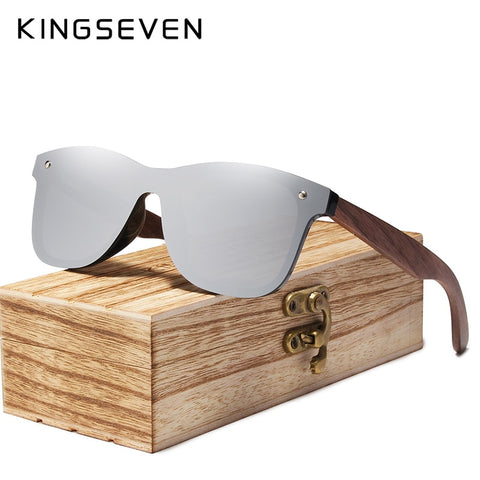 KINGSEVEN Polarized Walnut Wood Sunglasses (unisex)