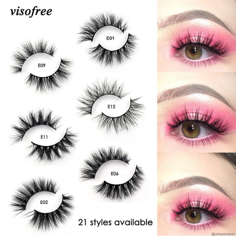 Visofree- 1 Pair 3D Mink Lashes (10 mm) Handmade